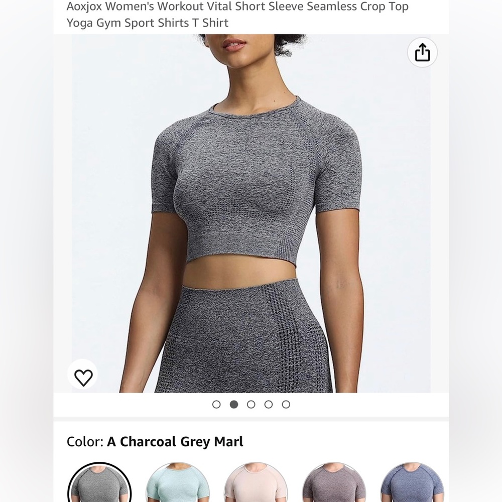 Amazon charcoal grey workout set